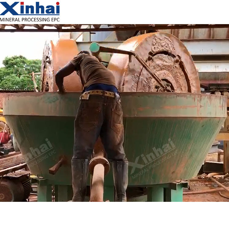 Wet pan mill for small-scale gold